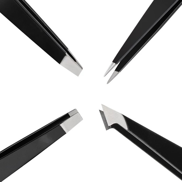 4 PC Japanese stainless steel Eyebrow Tweezer Set - Picture 5 of 7